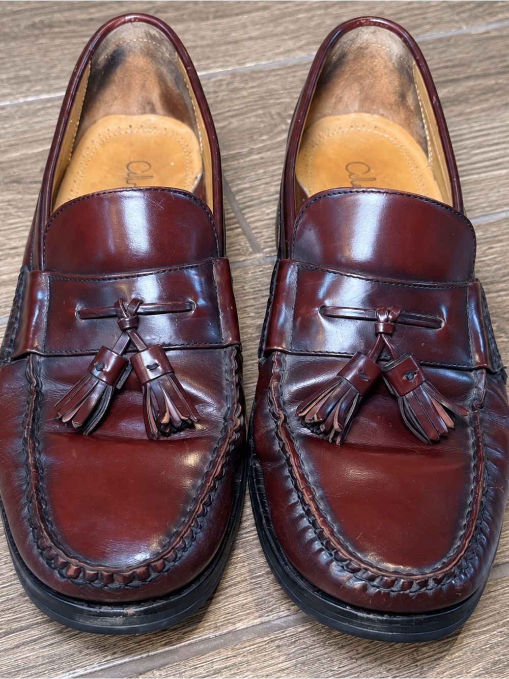 Cole Haan Nike Air Burgundy Tassel Loafers 9M